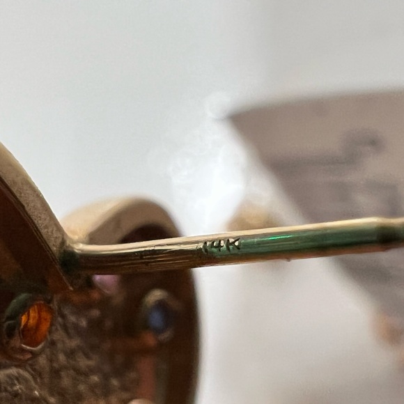 My Story Rainbow Reese 14K Yellow Gold & Mixed-Stone Heart Stud Earrings - Picture 10 of 12